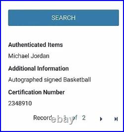 Michael Jordan Signed Spaulding Ball With COA