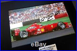 Michael Schumacher Genuine Hand Signed Photo F1 2000 Ferrari Mounted With Coa