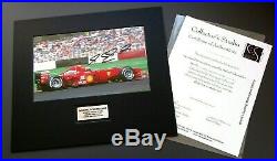 Michael Schumacher Genuine Hand Signed Photo F1 2000 Ferrari Mounted With Coa