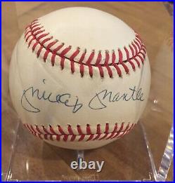 Mickey Mantle Autographed Authentic American League Baseball With Psa Coa