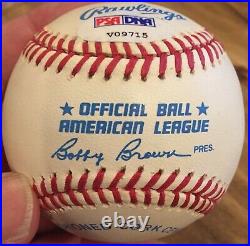 Mickey Mantle Autographed Authentic American League Baseball With Psa Coa