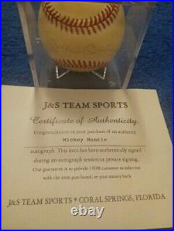 Mickey Mantle Autographed Baseball With COA