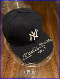 Mickey Mantle Autographed New York Yankees Baseball Hat With COA