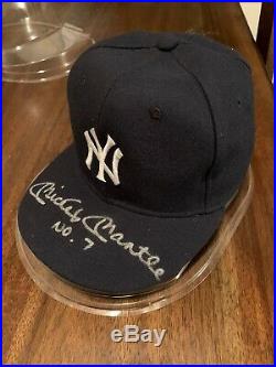 Mickey Mantle Autographed New York Yankees Baseball Hat With COA