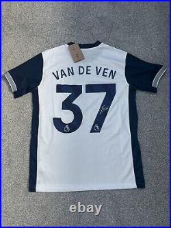 Micky Van De Ven SIGNED Tottenham Hotspur Autograph Shirt Spurs with COA