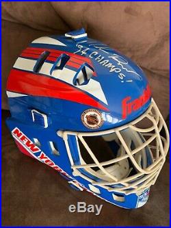 Mike Richter 94 Champs! Signed New York Rangers Goalie Mask With Hologram COA