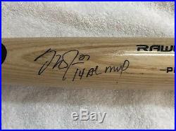Mike Trout Signed Autographed Inscribed 14 AL MVP Full Size Bat with COA