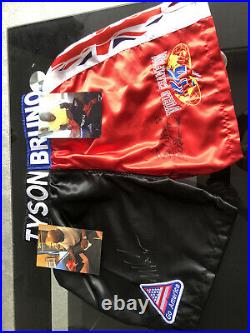 Mike Tyson And Frank Bruno Signed Shorts With COA