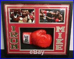 Mike Tyson Autographed Boxing Glove with Shadow Box (JSA COA)