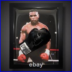 Mike Tyson Hand Signed Black Everlast Boxing Glove In A Some Frame With COA £285