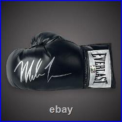 Mike Tyson Hand Signed Black Everlast Boxing Glove With COA £199