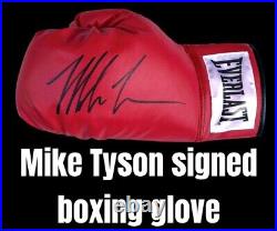 Mike Tyson Hand Signed Red Everlast Glove With COA £199