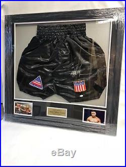 Mike Tyson Hand Signed Shorts Framed with COA