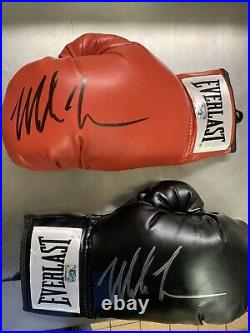 Mike Tyson Signed Glove With Photo Proof And Coa Red ONLY