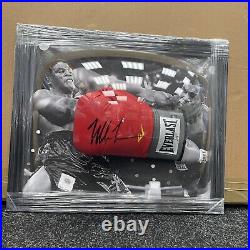 Mike Tyson Signed Red Boxing Glove Presented in A Dome Frame With COA