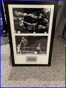 Mike tyson hand signed frame picture with COA