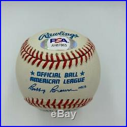 Mint Ted Williams Signed Autographed American League Baseball With PSA DNA COA