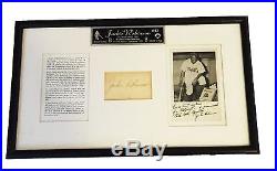 Mlb Jackie Robinson Hand Signed Autographed Letter & Mat Framed With Coa 11x18