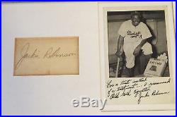 Mlb Jackie Robinson Hand Signed Autographed Letter & Mat Framed With Coa 11x18