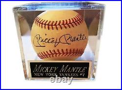 Mlb Mickey Mantle New York Hand Signed Autographed Baseball With Coa And Case