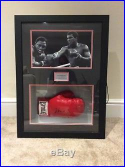 Mohammed Ali Rare Signed Boxing Glove in Bespoke Frame/Montage (with COA)