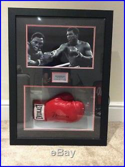 Mohammed Ali Rare Signed Boxing Glove in Bespoke Frame/Montage (with COA)