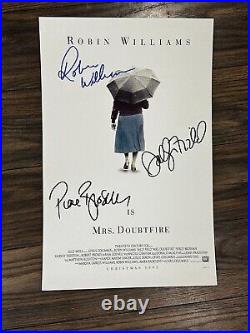 Mrs Doubtfire MOVIE POSTER 11x17 SIGNED & AUTHENTICATED with COA