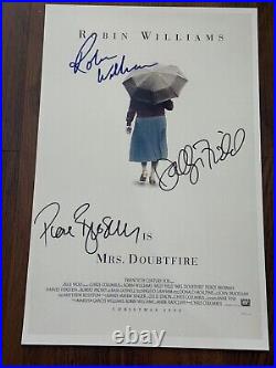 Mrs Doubtfire MOVIE POSTER 11x17 SIGNED & AUTHENTICATED with COA