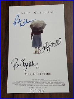 Mrs Doubtfire MOVIE POSTER 11x17 SIGNED & AUTHENTICATED with COA