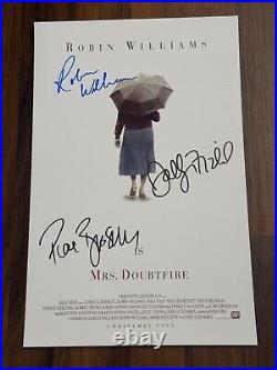 Mrs Doubtfire MOVIE POSTER 11x17 SIGNED & AUTHENTICATED with COA