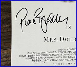 Mrs Doubtfire MOVIE POSTER 11x17 SIGNED & AUTHENTICATED with COA