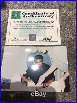 Muhammad Ali Signed Boots With COAs And Proof Stunning