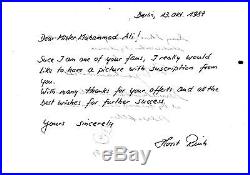Muhammad Ali Signed Handwritten Letter With COA Guarantee to Pass JSA/PSA