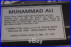 Muhammad Ali vs Sonny Liston Autographed framed Photo with COA 786/1964