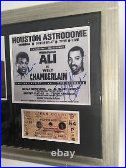 Muhammad Ali vs Wilt Chamberlain. Signed and framed. With COA