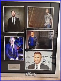 NEW Take That Gary Barlow Framed Genuine Autograph Photos with COA