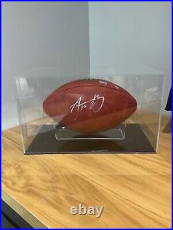 NFL Aaron Rodgers Autographed Signed Ball in display case with COA