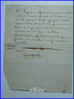 Napoleon Bonaparte Early Signed Document With His Italian Name Buonaparte Coa