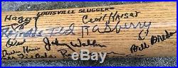 Negro Leagues Autographed bat signed by 54 w COA Buck ONeil with 47 DECEASED