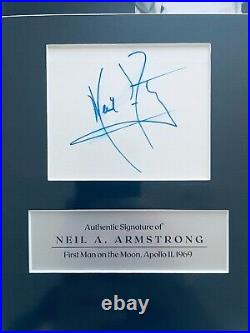 Neil Armstrong autograph original signed, with COA, framed