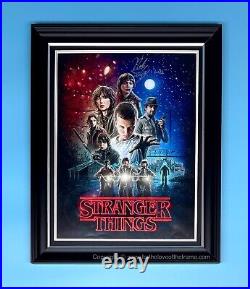 Noah Schnapp Signed Stranger Things Movie Poster Framed Autograph With Proof&COA