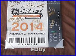 OVERSIZE NHL 2014 ROOKIE DRAFT TICKET All 30 1st ROUND AUTOGRAPHS with COA