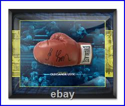 Oleksandr Usyk Signed & Framed Boxing Glove With Proof AFTAL COA