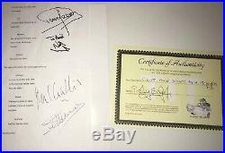 Only Fools And Horses- Script Page Signed By David, Nic + 2 With COA