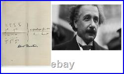Original Signed by Albert Einstein notes document science formula with COA