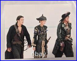 Orlando Bloom, Keira Knightley, Geoffrey Rush Autograph 10x8 Picture with COA