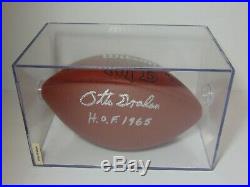 Otto Graham Autographed NFL Football Hof 1965 With Case & Coa Cleveland Browns