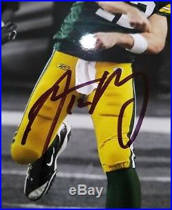 PACKERS Aaron Rodgers Signed SB XLV Spotlight 8x10 Photo Autograph with JSA COA