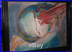 PETER MAX I LOVE THE WORLD LIMITED EDITION SERIGRAPH with COA #271 of 300