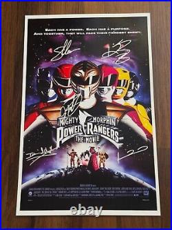 POWER RANGERS MOVIE POSTER 11x17 SIGNED & AUTHENTICATED with COA